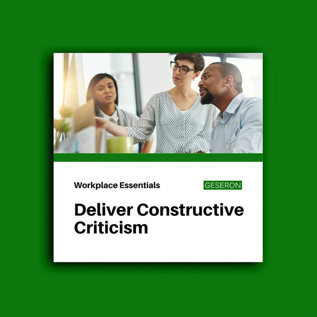 Delivering Constructive Criticism